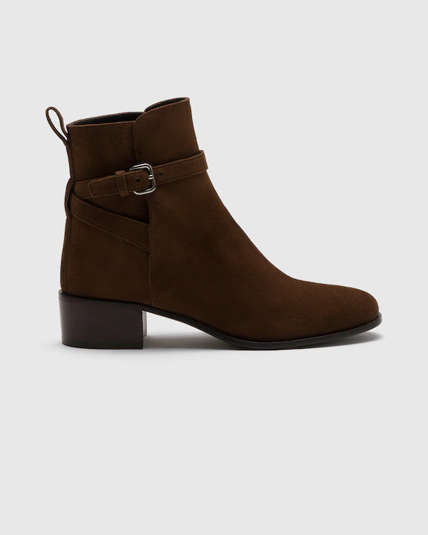 Paloma Suede-stövle med antik avslutning