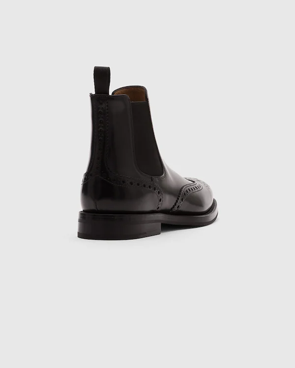 Ketsby Wg polerad binder brogue Chelseastövlar