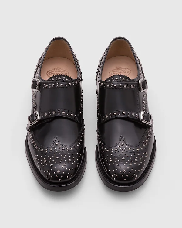Lana Met. Polerad binder monk brogue med knäppar