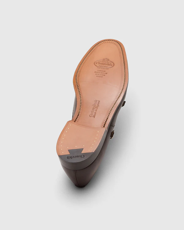 Cowes blekade kalvskinn monk strap