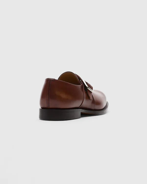 Westbury blekade kalvskinn monk strap