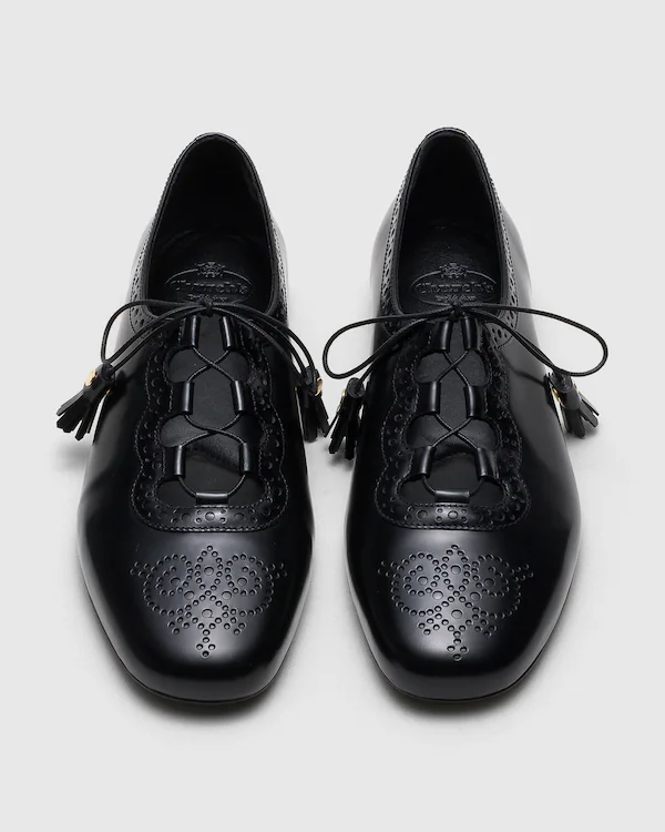 Rhea Polerad fumé läder ghillie brogue