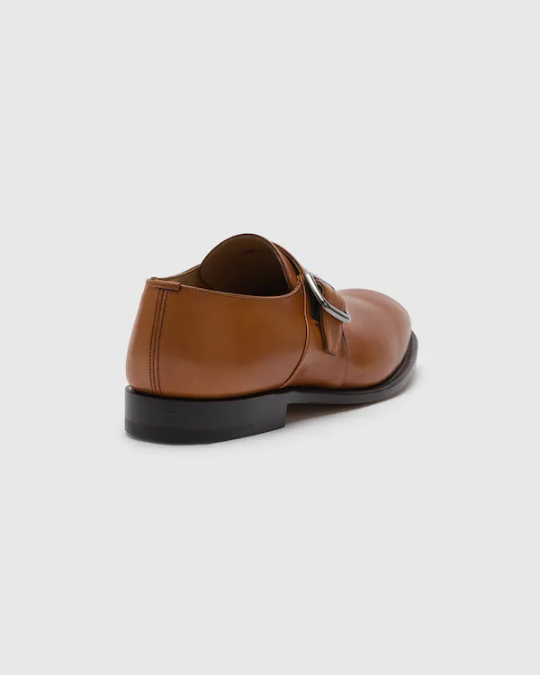 Westbury blekade kalvskinn monk strap