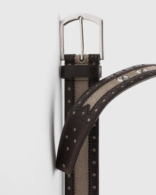 Rem Brogue Antique Kalskin och Linne Rem