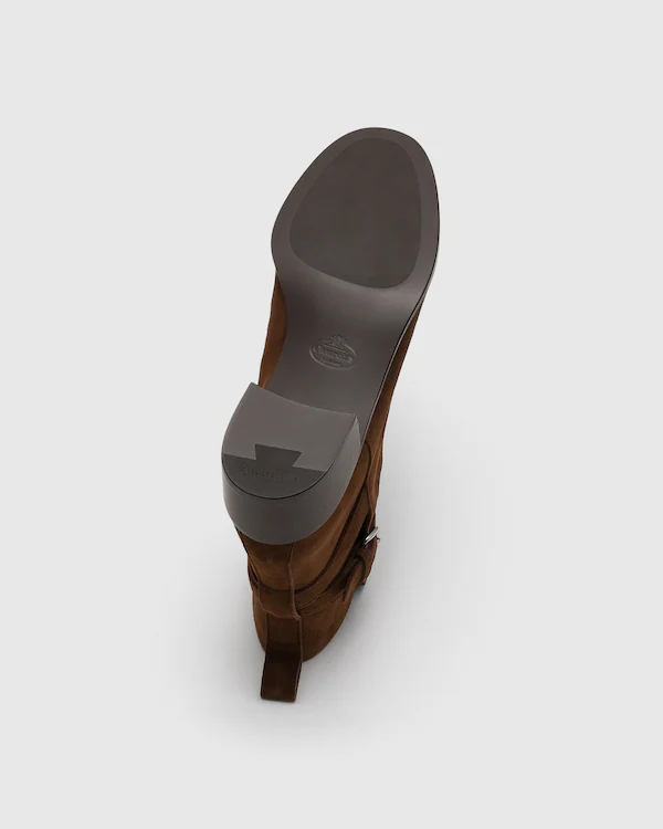 Paloma Suede-stövle med antik avslutning