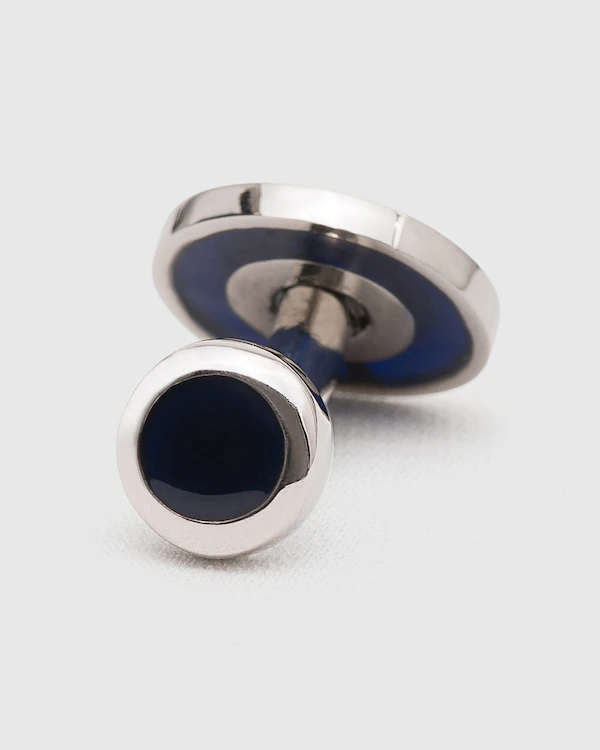 Schwebande sten manchetknappar Catseye & rhodierade oval