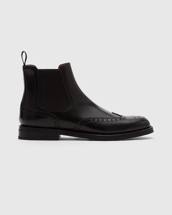 Ketsby Wg polerad binder brogue Chelseastövlar