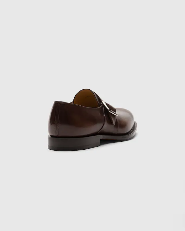 Westbury blekade kalvskinn monk strap